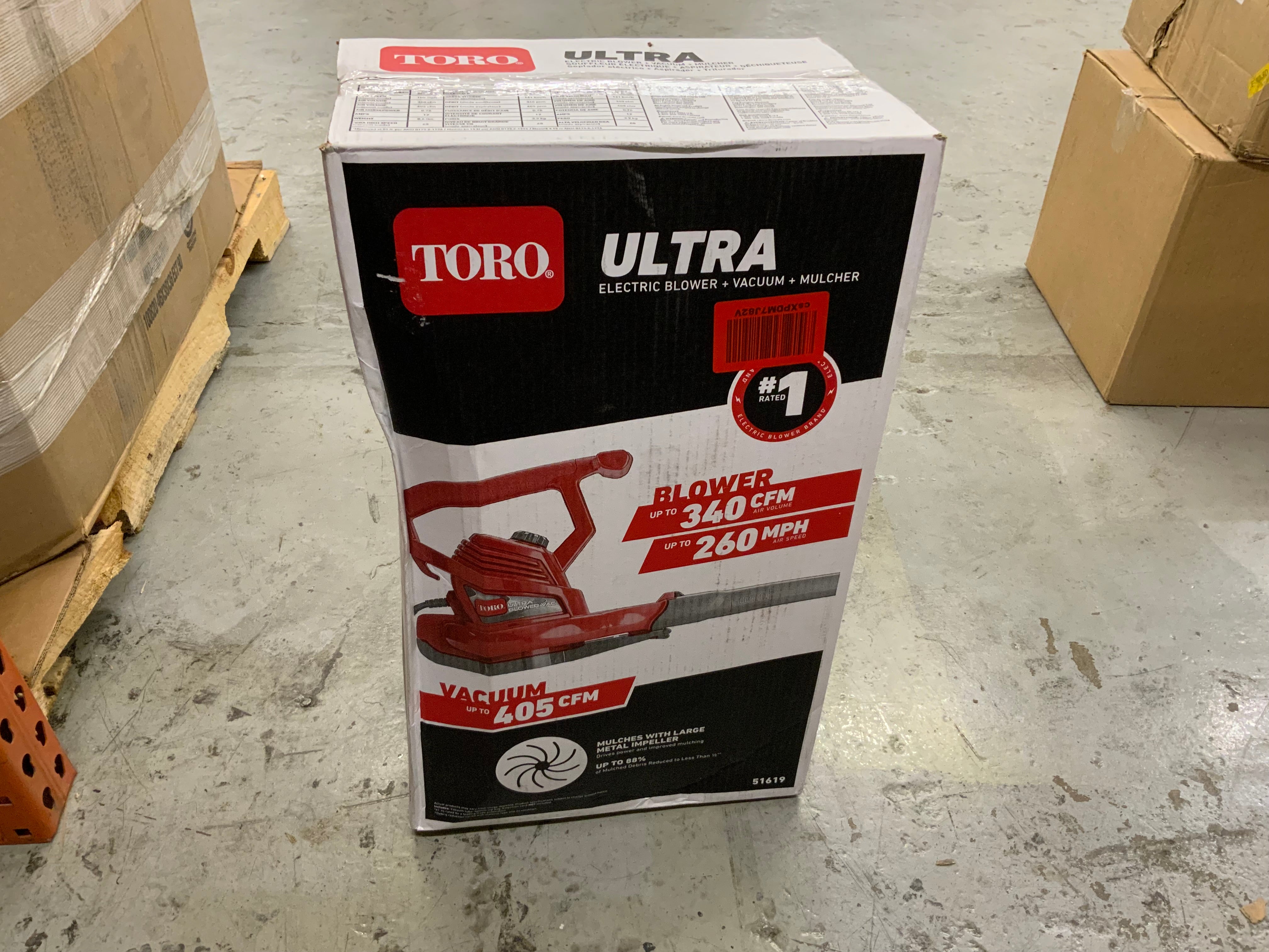 Toro Ultra 260 MPH 340 CFM Electric 12 Amp Blower/Vacuum (8083614367982)